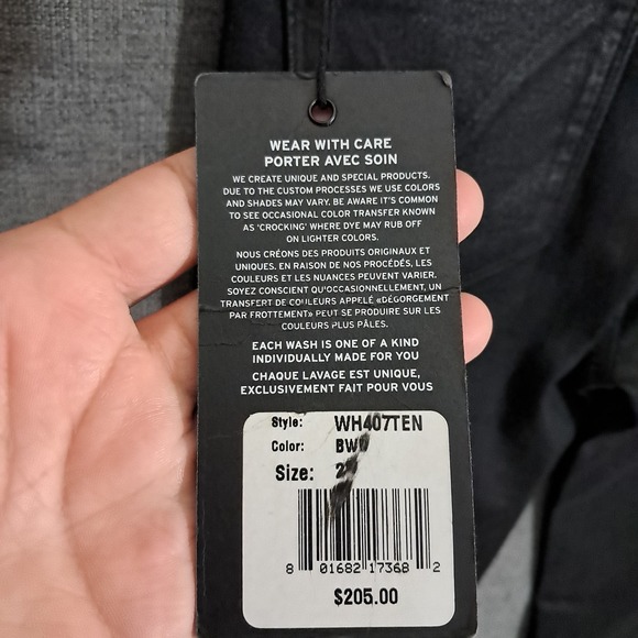 Hudson Jeans Barbara High-Waist Black Super Skinny Jean Women's 25 Emo Biker - Picture 8 of 13